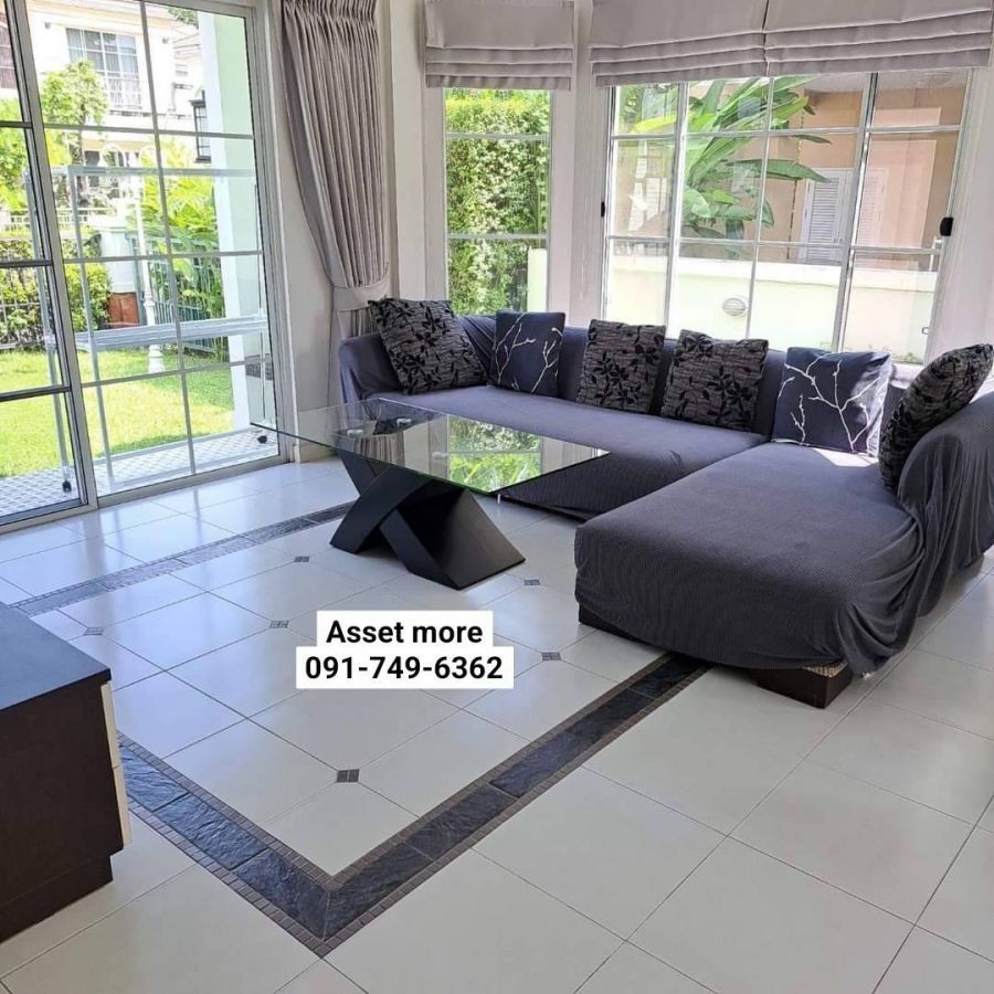 ให้เช่า บ้านเดี่ยว2ชั้น เนื้อที่เยอะมาก เฟอร์นิเจอร์ครบ สวนสวย พร้อมอยู่  ม.มัณฑนา อ่อนนุช - วงแหวน ถ.สุขาภิบาล 2  เขตประเวศ