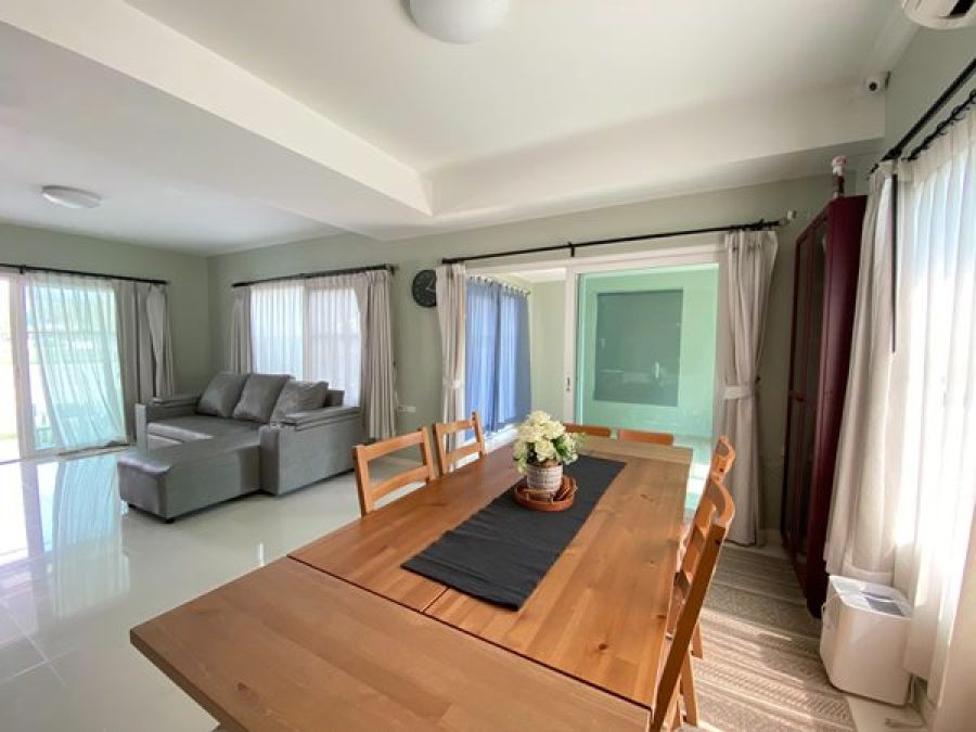 ให้เช่าบ้านเดี่ยว หลังมุม หมู่บ้านพฤกษ์ลดา ประชาอุทิศ 90 มีเฟอร์ครบ สนามกว้าง หลังใหญ่ที่สุดใน 4 โซนใหม่ โทร 0633659464