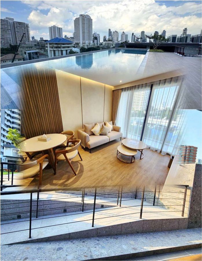 BTS พร้อมพงษ์ 400 ม. ทองหล่อ Pet Friendly ให้เช่า คอนโดเทล หรือ โรงแรมหรูรายเดือน 2 นอน 2 น้ำ  ดิเอ็มควอเทียร์ 400 ม.  91 ตร.ม.  10ห้อง