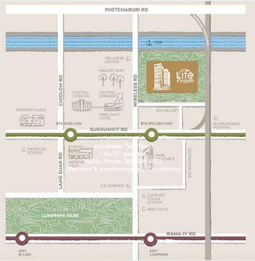 DSL-646 ประกาศให้เช่า คอนโด ไลฟ์ วัน ไวร์เลส Life One Wireless 35 sq.m.  ใกล้กับ รถไฟฟ้า BTS เพลินจิต ทำเลทอง