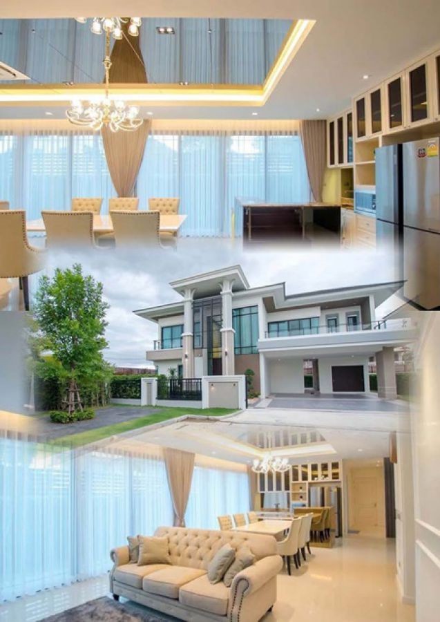 หรูหรา ลดครั้งที่4 คฤหาสน์สุดหรู รร.สารสาสน์วิเทศบางบอน3 1.5 กม. กาญจนาภิเษก 4นอน  ตระการตา 2ชั้น