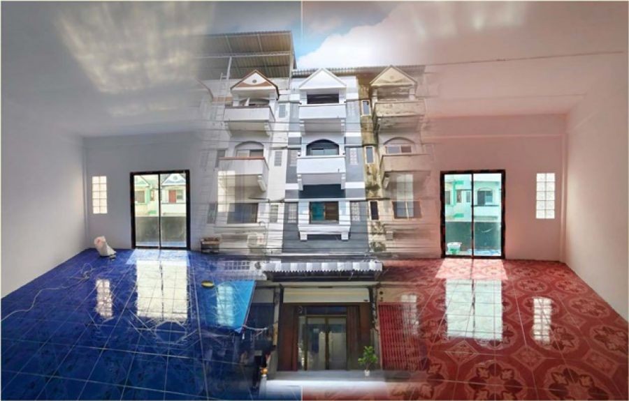 รร.นานาชาติเลิศหล้า 3.8 กม. กาญจนาภิเษก1-9 ให้เช่า อาคารพาณิชย์ 4.5 ชั้น รีโนเวทใหม่ 18 ตร.วา 3 นอน 3 น้ำ MRTหลักสอง 3.6 กม