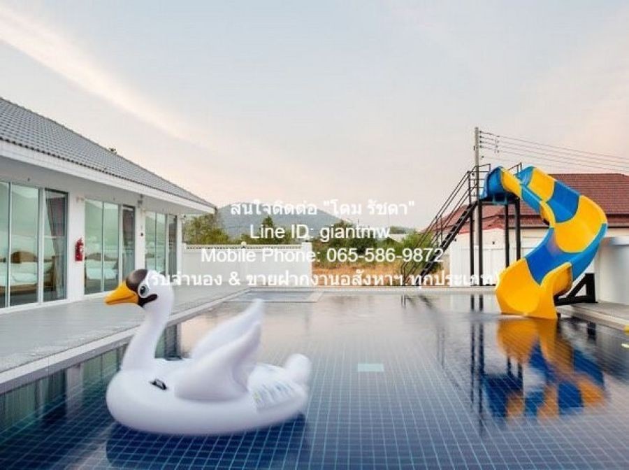 โรงแรม ขายรีสอร์ตหัวหิน (ต่ำกว่าราคาประเมิน) พร้อมสระว่ายน้ำ บนเนื้อที่ 149 ตร.ว. (7 น 9 น้ำ), ราคา 9,999,999 บาท  149 ตร.ว. 7BR ใกล้ ห่างถนนเพชรเกษม (ทางหลวงหมายเลข 4) ประมาณ 3.5 กม. และห่างชายทะเลหัวหิน ประมาณ 4 กม. สภาพแวดล้อม-ดี ประจวบคีรีขันธ์