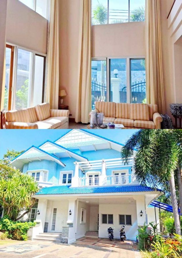 คฤหาสน์หรู 4 หลัง พลูวิลล่า ในรั้วเดียวกัน 792 ตร.วา. เมกะ บางนา 900ม. 2,122 ตร.ม.จัดเต็มเฟอร์ พร้อมสระว่ายน้ำ  16 นอน 20 น้ำ อีเกียบางนา