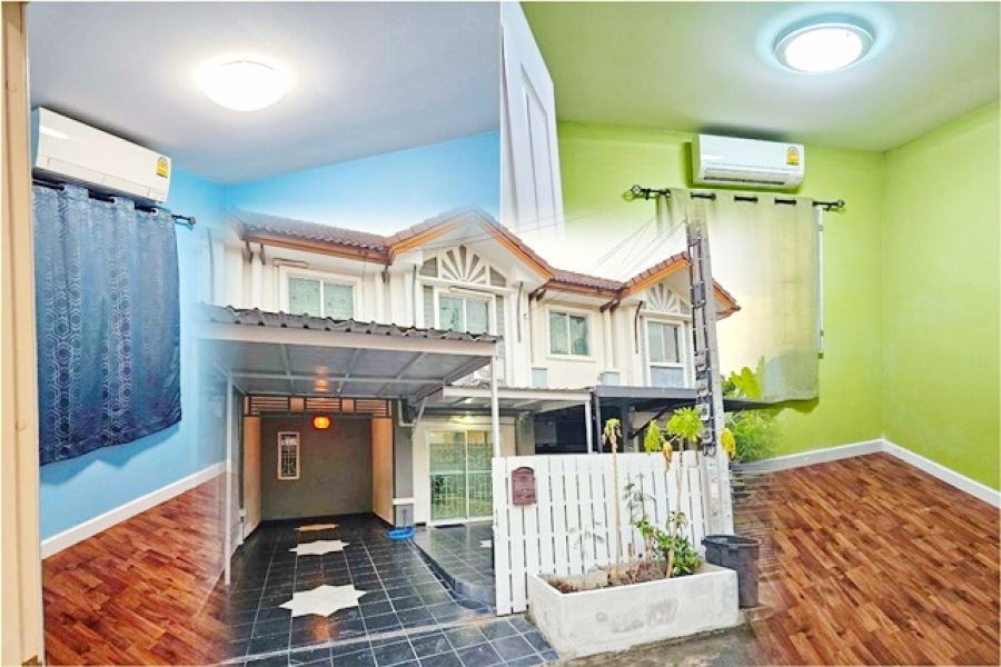 โลตัส 1 กม. ปัญญาอินทรา 5 แอร์ 4นอน รามอินทรา ให้เช่าทาวน์โฮม  2ชั้น  22ตรว.160ตร.ม. รร.นานาชาติกลอรี่สิงคโปร์