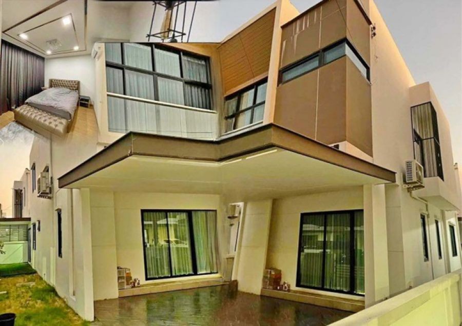 โลตัส บิ๊กซี พระราม2 1.5 กม.รร.กรทิพย์ 300ม. บ้านเดี่ยว 2 ชั้น 40 ตร.วา.180 ตร.ม ติดถนนใหญ่ 3นอน.ให้เช่า  2แอร์ ครัวบิวท์อิน