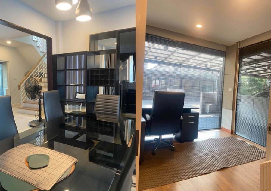 ม.มหิดล ศาลายา 7.6 กม.ให้เช่า บ้านเดี่ยว 2 ชั้น ตลาดพระเงิน 2.1 กม. 3 นอน 4 น้ำ 50 ตร.วา.200 ตร.ม.5 แอร์ แหล่งช้อปปิ้ง