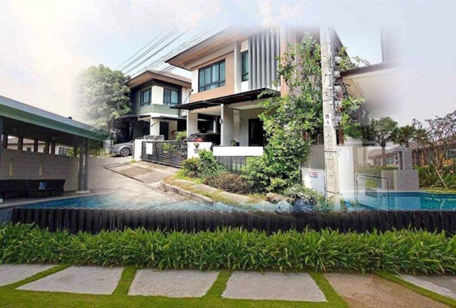 รร.นานาชาติ สาธิตพัฒนา  ซาฟารี ปัญญา แฟชั่น motorway 3นอน ให้เช่าบ้านเดี่ยว 2ชั้น 37ตรว.  4แอร์ 2น้ำ หทัยราษฎร์ 39