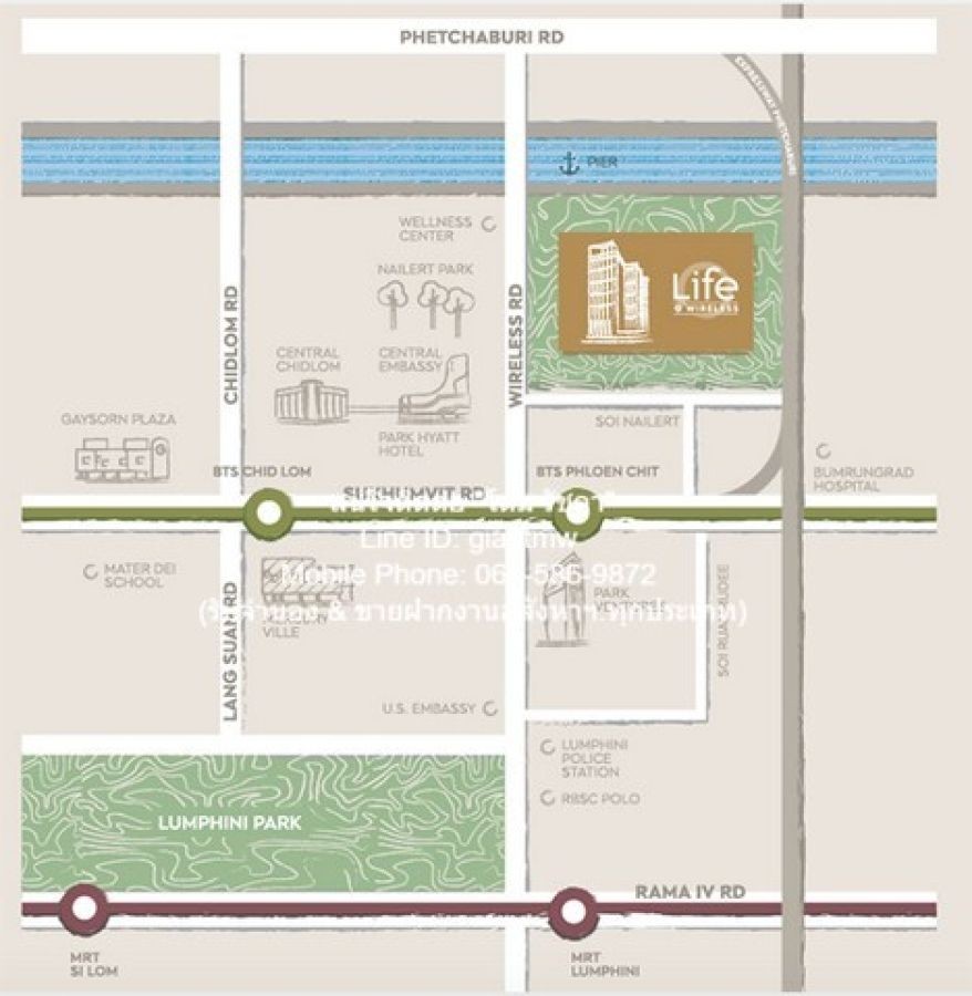 ห้องชุด Life One Wireless 28000 thb 1 BR 35SQ.METER ใกล้ รถไฟฟ้า BTS เพลินจิต ราคาถูกกว่าตลาด กรุงเทพ