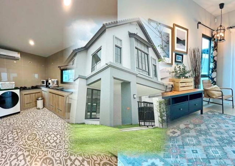 ขาย ตลาดประชาอุทิศ90 ลดราคา 30% เช่าบ้านเดี่ยวหรูสุด สวยสุด 2 ชั้น  2-3นอน 3 น้ำ  3กม. ติดโซล่าเซลล์