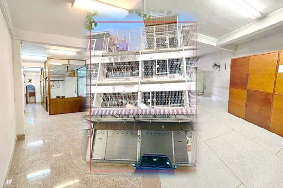 MRTสามยอด 1.1 กม. หลานหลวง คลองมหานาค  ให้เช่า 4 ชั้น โกดัง  2คูหาติดกัน 505ตรม. ป้อมปราบฯ กทม. 3คัน พร้อมดาดฟ้าCafe ภูเขาทอง  ออฟฟิต