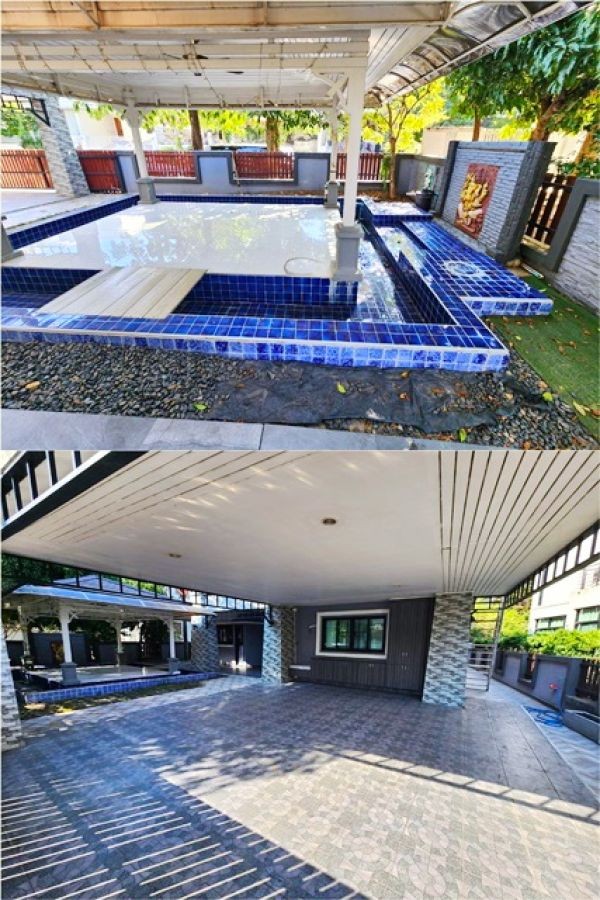 ดอนเมือง ตลาดโอโซนวัน 1.8 กม  ขายคฤหาสน์ บ้านเดี่ยว 2 ชั้น หมู่บ้าน NEO CITY 5 นอน 3 น้ำ 95 ตร.วา.440 ตร.ม.