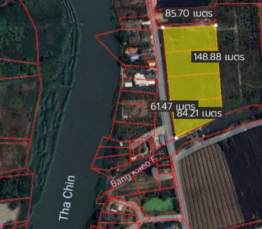 รหัส  DSL-105 ประกาศขาย พื้นที่ดิน บางแก้วฟ้า นครชัยศรี จ.นครปฐม 3364 ตรว.  ใกล้กับ แม่น้ำท่าจีน 100 ม. เดินทางสะดวก