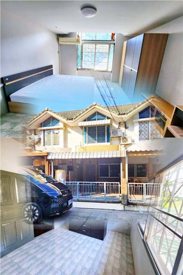 ถ.รัชดาภิเษก30-34 จันทรเกษม 1.1กม.MRT รัชดาภิเษก 2 กม. MRT ลาดพร้าว 1.4 กม 2นอน ทาวน์เฮาส์ 2 ชั้น  เฟอร์ครบ 18ตร.วา.142 ตร.ม. 2แอร์