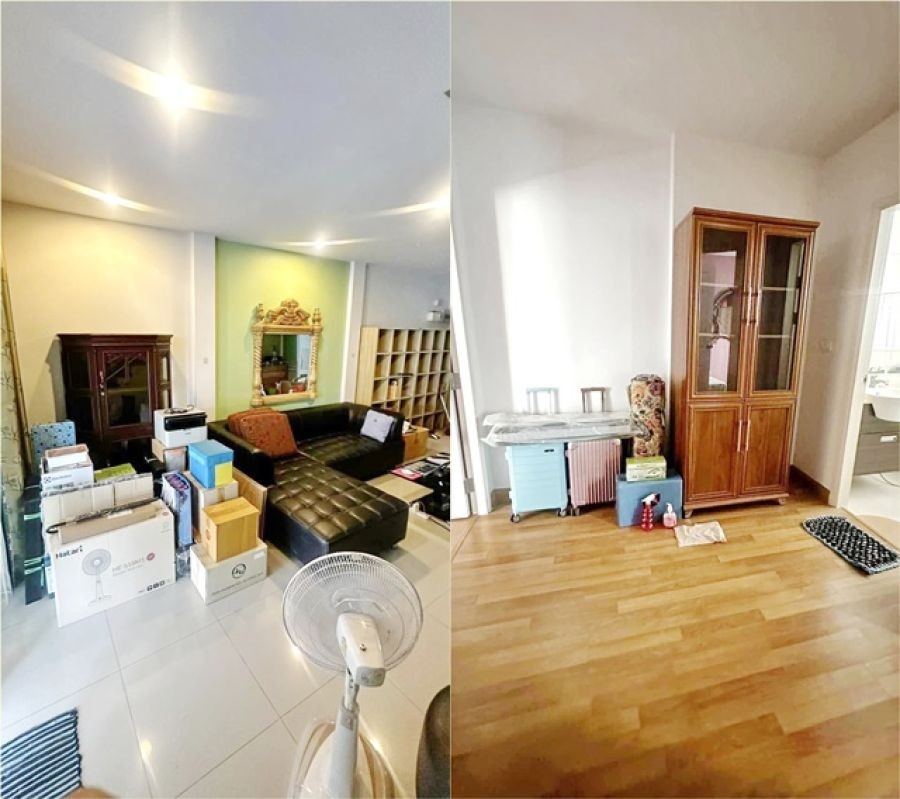 เดอะซีน ทาวน์ อิน ทาวน์ 600 ม.เหม่งจ๋าย นานาชาติสิงคโปร์ 700 ม พระราม9 ประชาอุทิศ  บ้านกลางเมือง 3 ชั้น หรูหรา 4นอน  3 แอร์ จัดเต็มเฟอร์