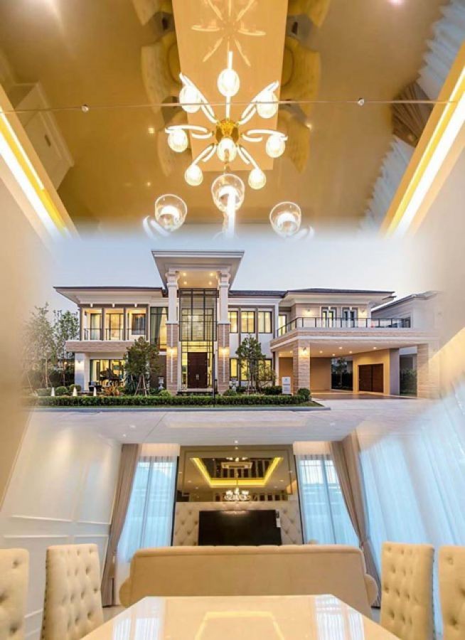 คฤหาสน์สุดหรู กาญจนาภิเษก ลดครั้งที่4  รร.สารสาสน์วิเทศบางบอน3 1.5 กม. 4นอน  หรูหรา ตระการตา 2ชั้น