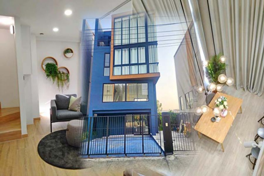 กิ่งแก้ว ให้เช่าโฮมออฟฟิศ 4ชั้น ถูกสุดในโครงการ 43ตรว. APLสุวรรณภูมิ 3.5 กม.230ตรม. ซัมมิท วินมิลล์ กอล์ฟ 3 กม. 3นอน 3น้ำ 3จอดรถ 4แอร์