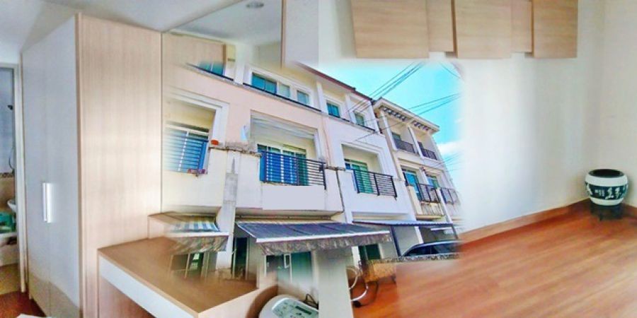 กรุงเทพกรีฑา2กม.นานาชาติเวลลิงตัน 1.45กม.มาร์เก็ตเพลส  3 นอน ให้เช่า เฟอร์ครบ ทาวน์เฮาส์สุดหรู 3 ชั้น ครัวครบชุด 16 ตร.วา.190 ตร.ม..2 แอร์