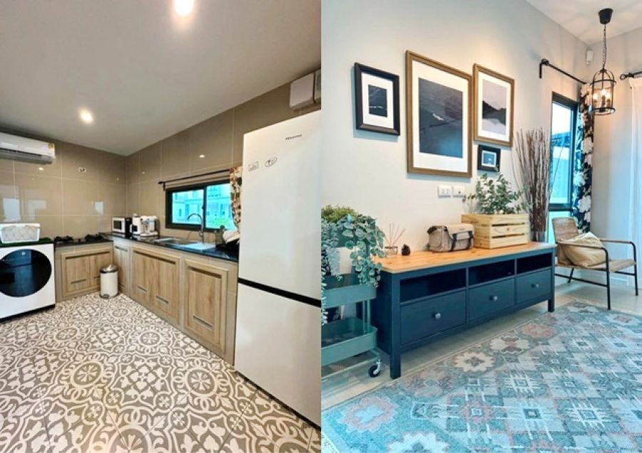 ลดราคา 30% ขาย เช่าบ้านเดี่ยวหรูสุด ตลาดประชาอุทิศ90 3กม. ติดโซล่าเซลล์  สวยสุด 2 ชั้น  2-3นอน 3 น้ำ