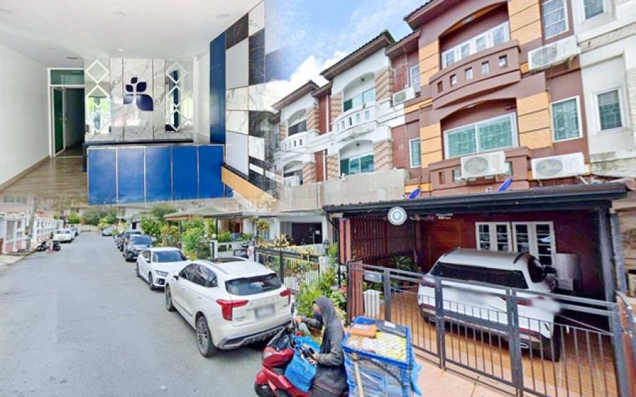 รร.วัดนวลจันทร์ 400 ม MRTวัชรพล 1.7กม.ทาวน์เฮ้าส์ 3 ชั้น 4นอน 4แอร์ 3น้ำ  21ตร.วา.252 ตร.ม.นวลจันทร์ 25-33 บิ้วท์อินภายใน