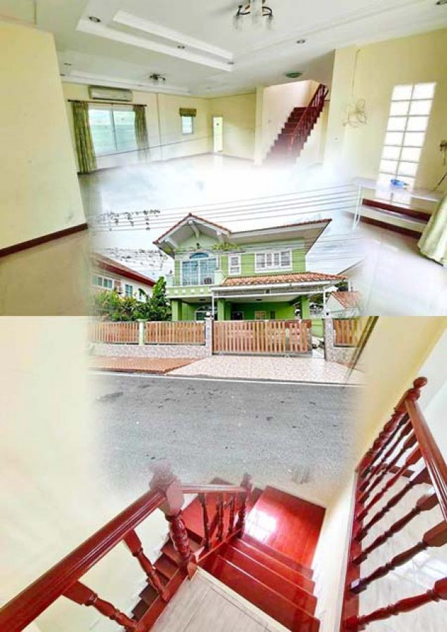 ให้เช่าคฤหาสน์ 2 ชั้น 3 นอน  ทำเลดี  Central West Gate 1.6กม.รร.จันทร์ทองเอี่ยม 700ม. 3 น้ำ1  65ตร.วา.250 ตร.ม.ตลาดกลางบางใหญ่