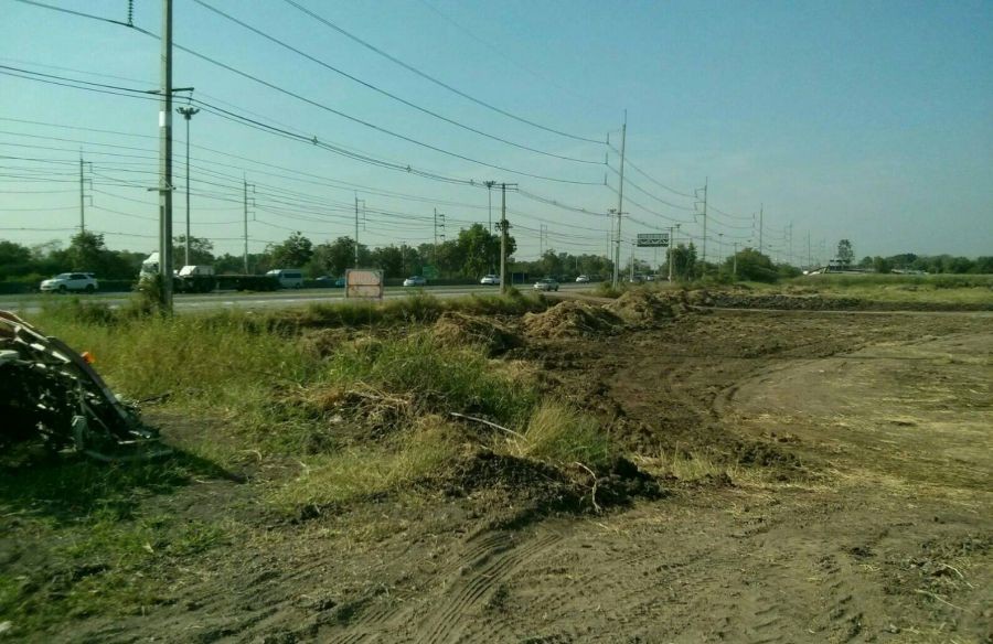 ที่ดิน 11ไร่  ติดถนนกาญจนาภิเษก  ทล  สาย 9 เส้น347  ใกล้ทางต่างระดับเชียงราก-บางปะอิน