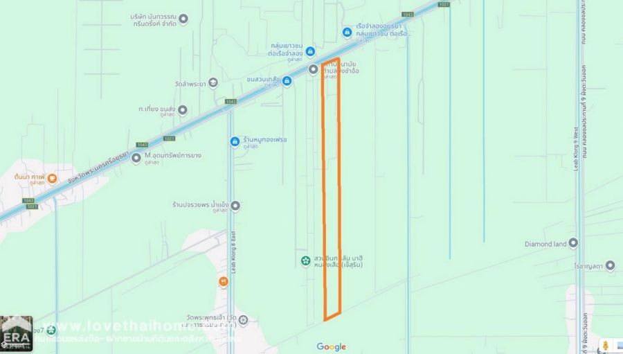 ขายที่ดินติดถนนเลียบคลองระพีพัฒน์ หนองเสือ ปทุมธานี แปลงใหญ่ 79 ไร่ 12 ตารางวา ใกล้วงแหวนฝั่งตะวันออก