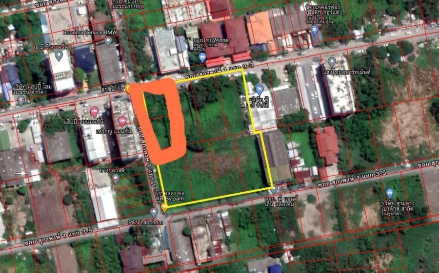 ขายที่ดิน 202 ตรว. ตรงข้ามห้างซีคอนสแควร์ในซอยศรีนครินทร์42 ใกล้ MRTสวนหลวงร.9